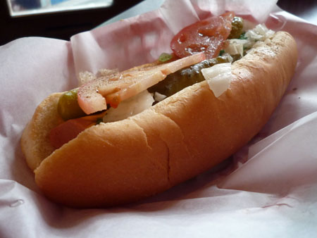 Veggie Chicago dog